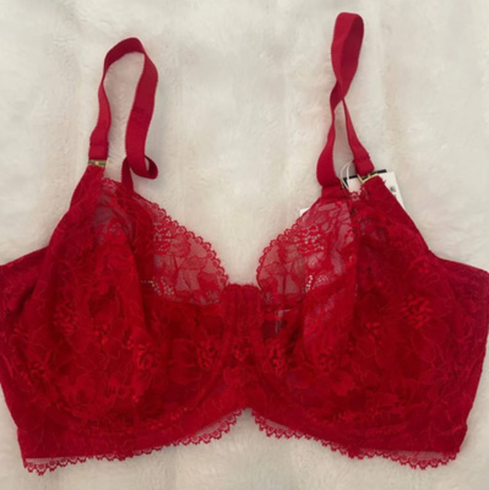 NWT Lauren Ralph Lauren Womens Unlined Lace Full Cove Ruby Red 40B